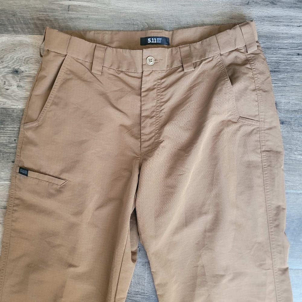 5.11 Tactical Chino Pants 34x32 Khaki Brown Light Military Straight Flat Front